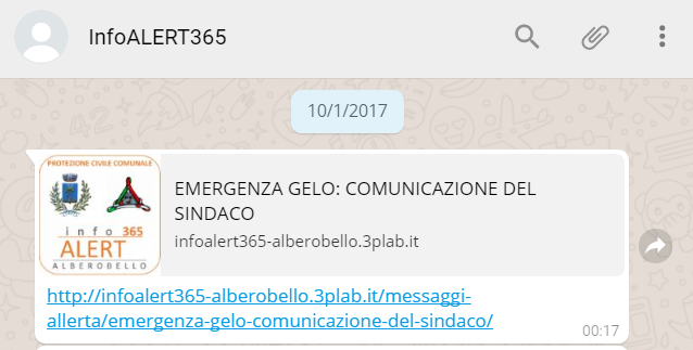 Comunicazione del Sindaco di Alberobello
