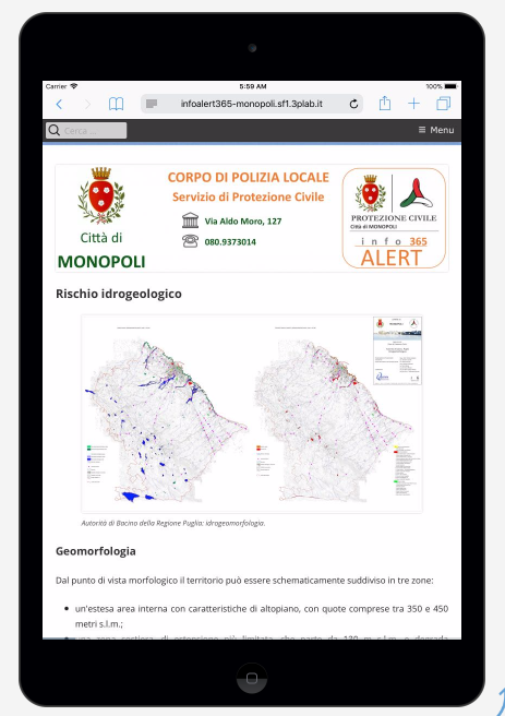 InfoALERT365 web app. Il Piano di Emergenza Comunale
