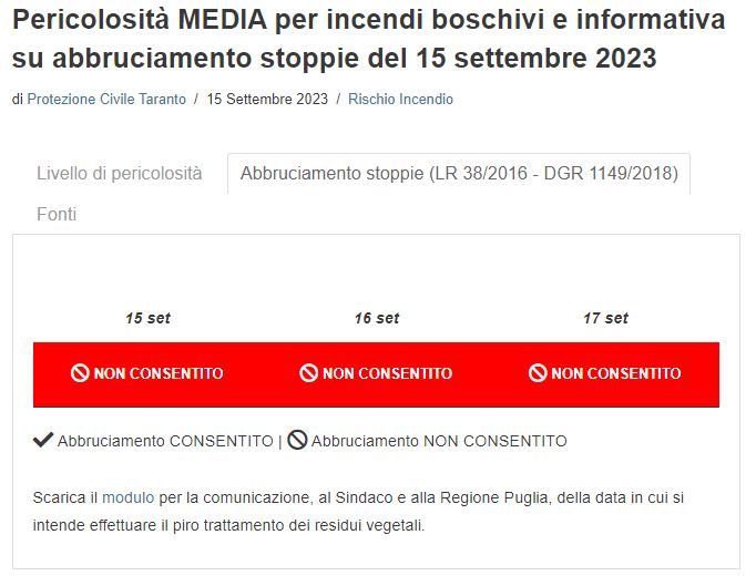 Informativa abbruciamento stoppie