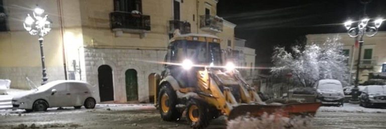 Sgombero neve nel Comune di Minervino Murge